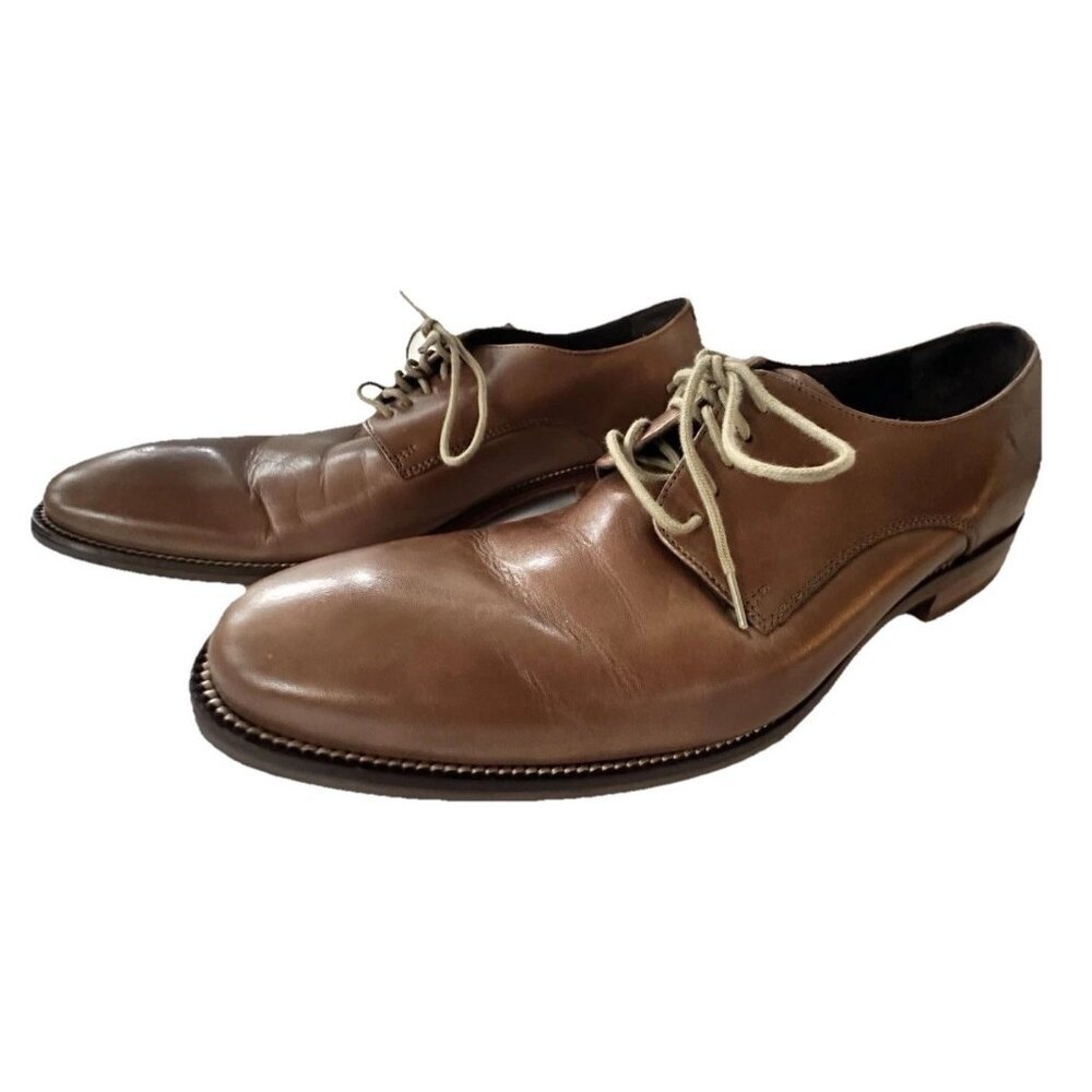 Cole Haan Leather Dress Shoes Men 9.5 Light Brown Oxford Williams Lace Up